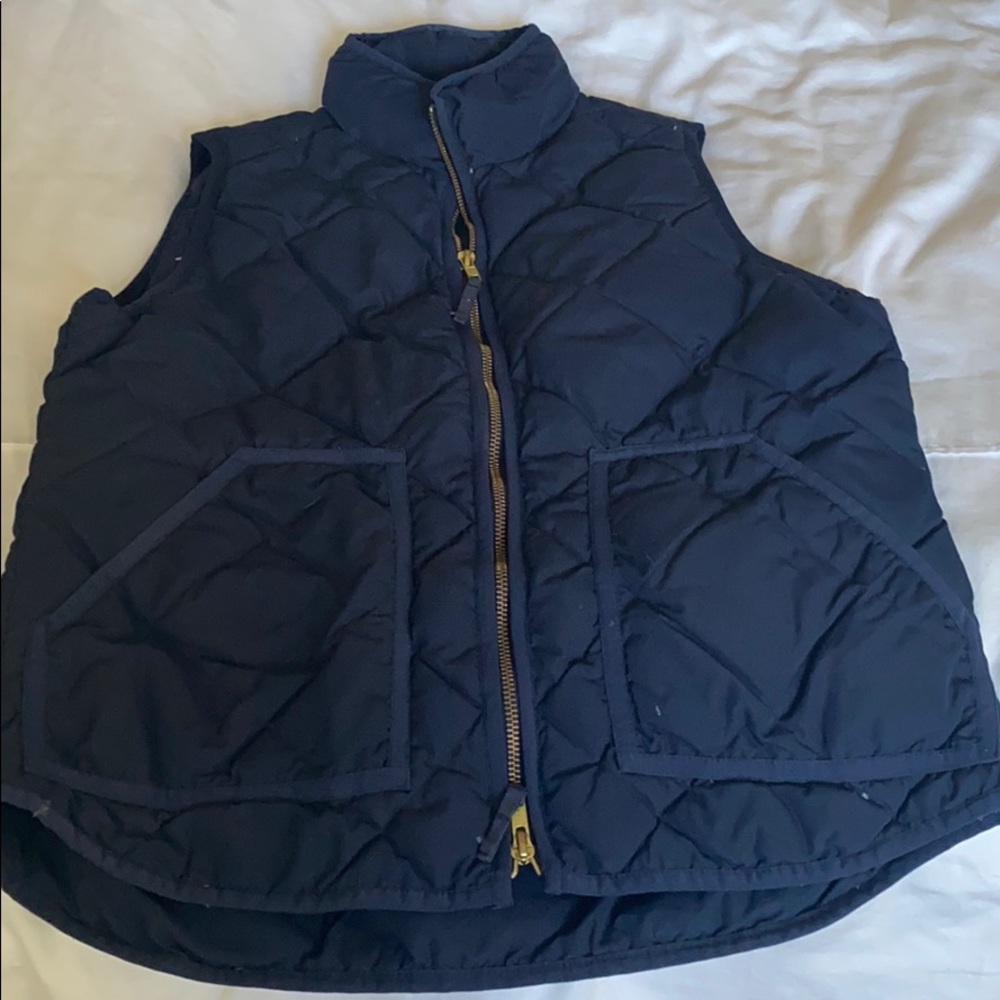 Navy JCrew Puffer Vest